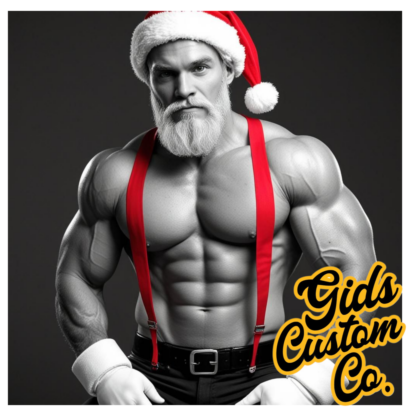 Hunky Santa Coasters For The Ladies. Fun Christmas Coasters Version 1