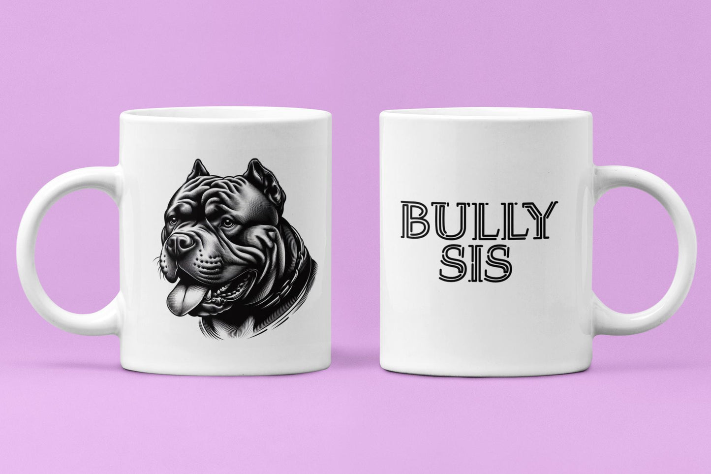 Bully Girl Branded Mugs, Perfect Gift for someone who love the British Pitbull. Put your own text on the mug! Choose from 6 images.