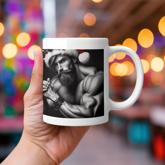 Hunky Christmas Mug. One for the Ladies! Various options available on the mug