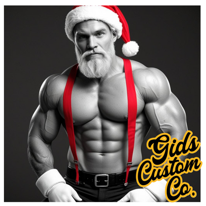 Hunky Santa Coasters For The Ladies. Fun Christmas Coasters Version 1