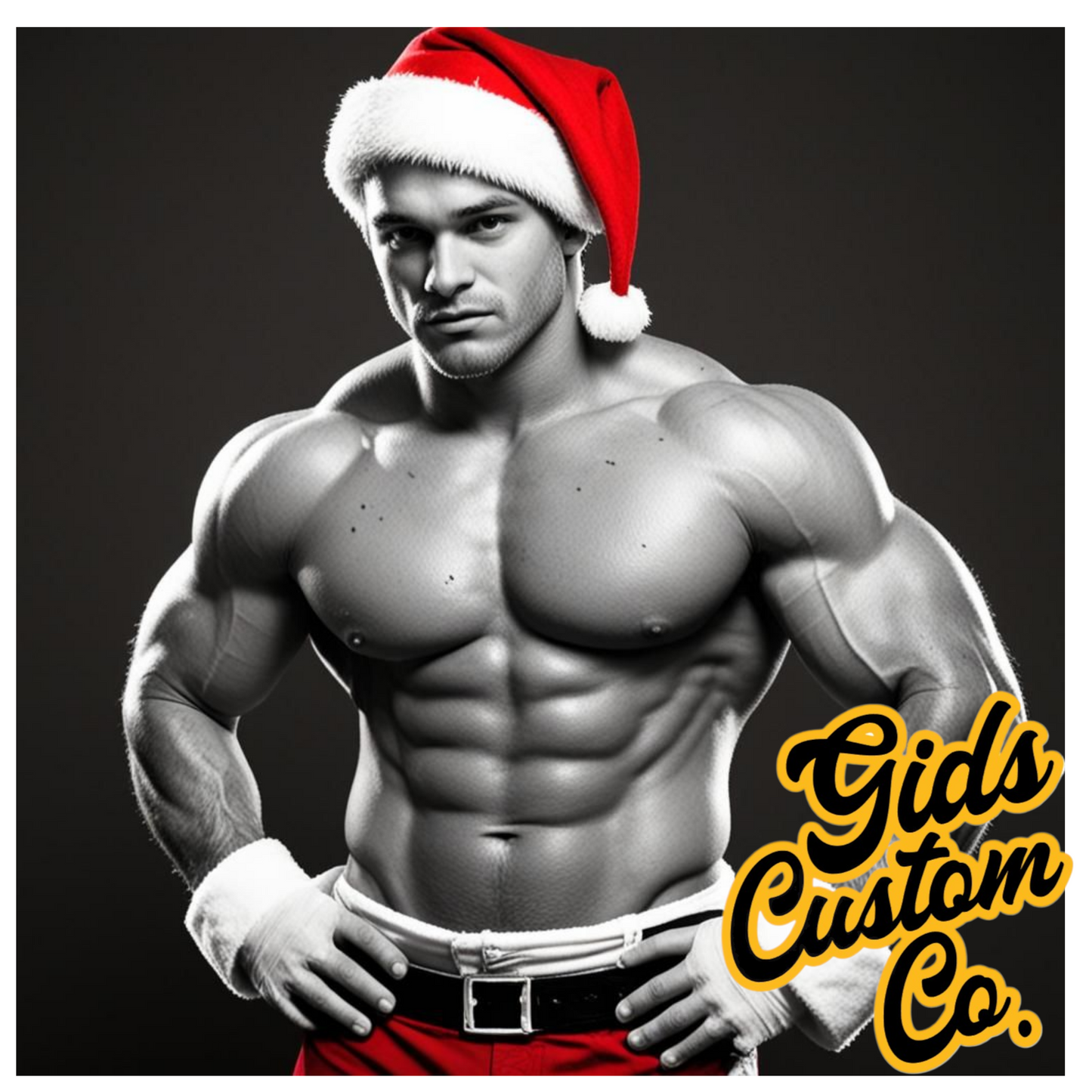 Hunky Santa Coasters For The Ladies. Fun Christmas Coasters Version 1