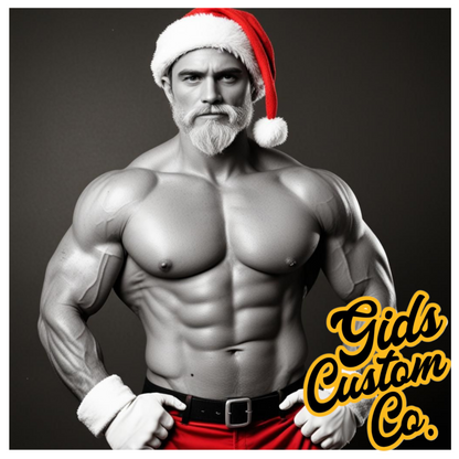 Hunky Santa Coasters For The Ladies. Fun Christmas Coasters Version 1