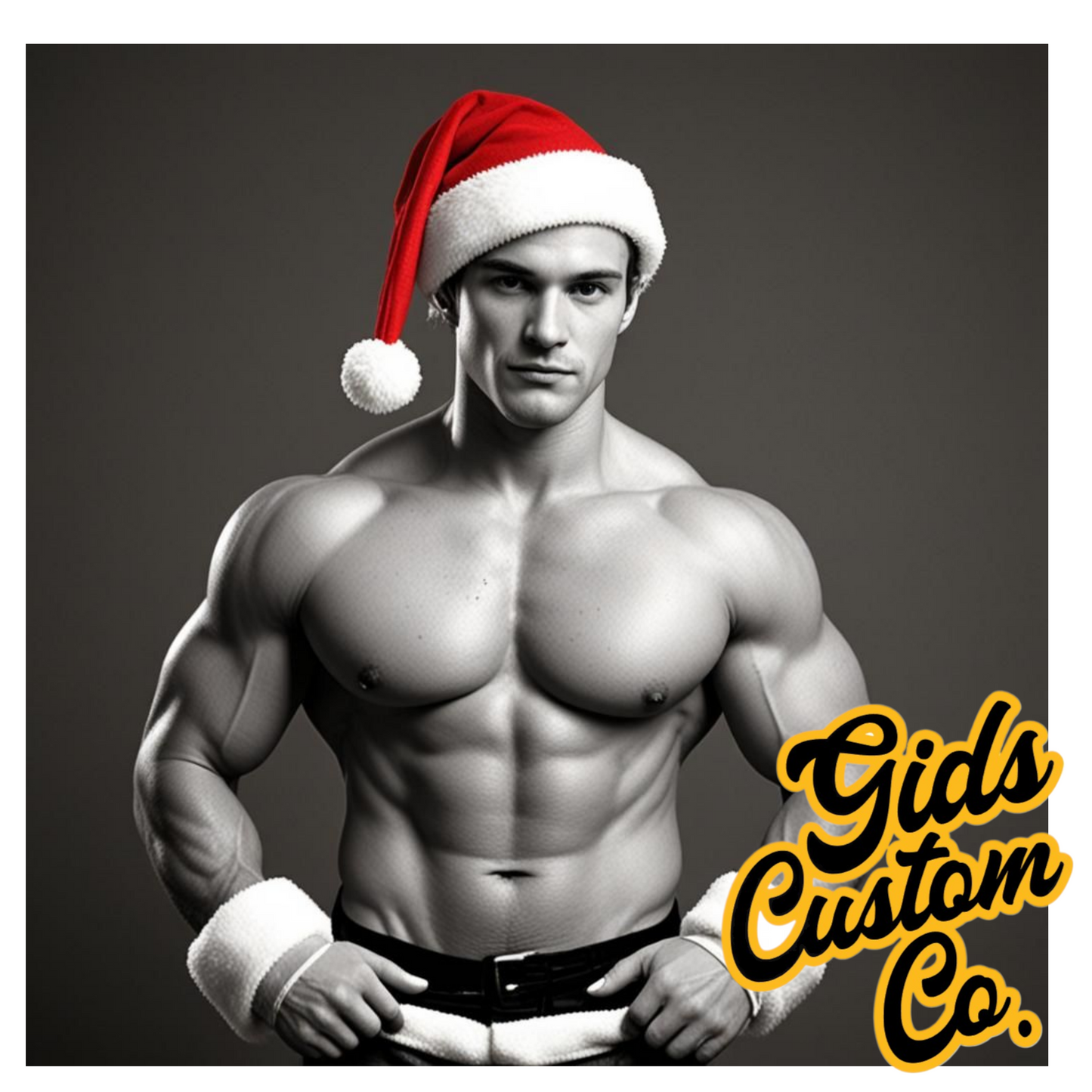 Hunky Santa Coasters For The Ladies. Fun Christmas Coasters Version 1