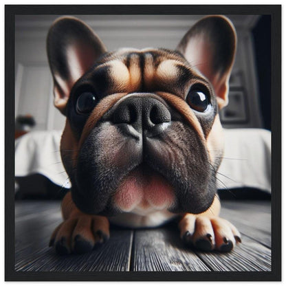 French Bulldog 9-Quality Matte Paper Wooden Framed Poster