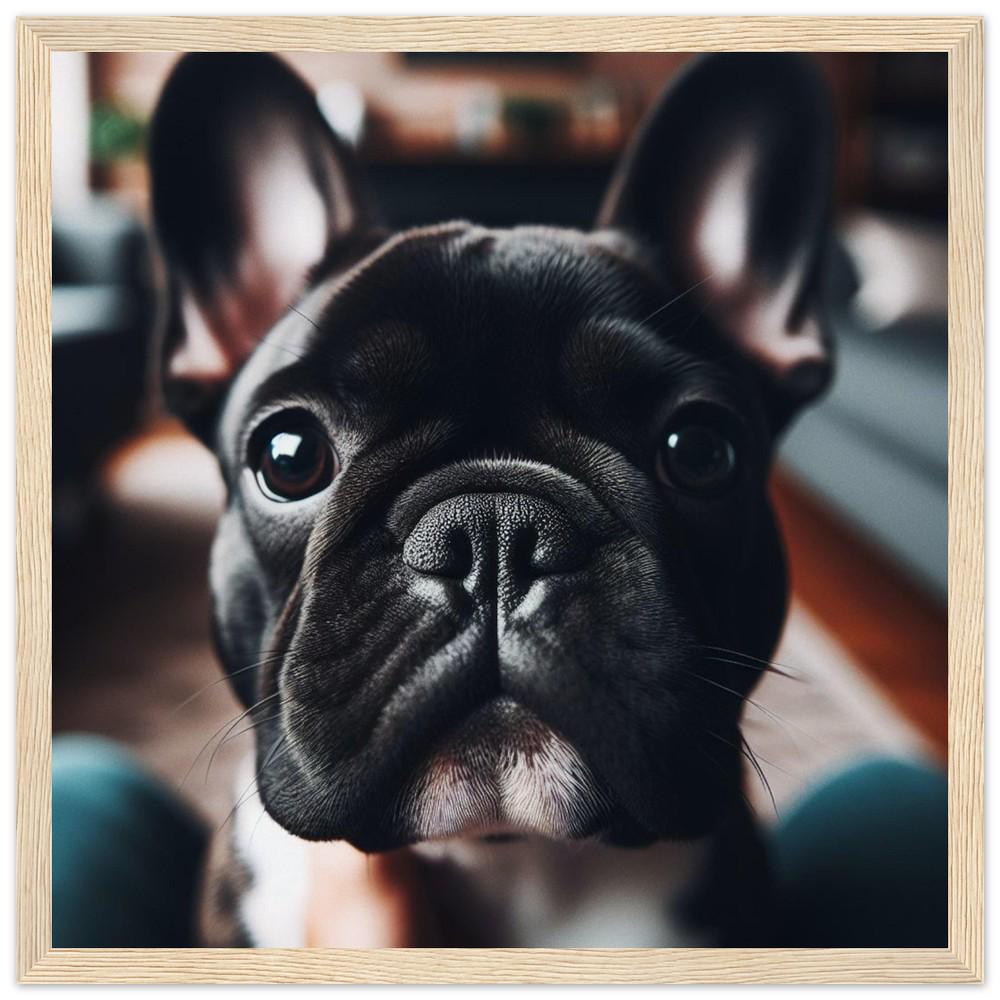 French Bulldog 7-Quality Matte Paper Wooden Framed Poster