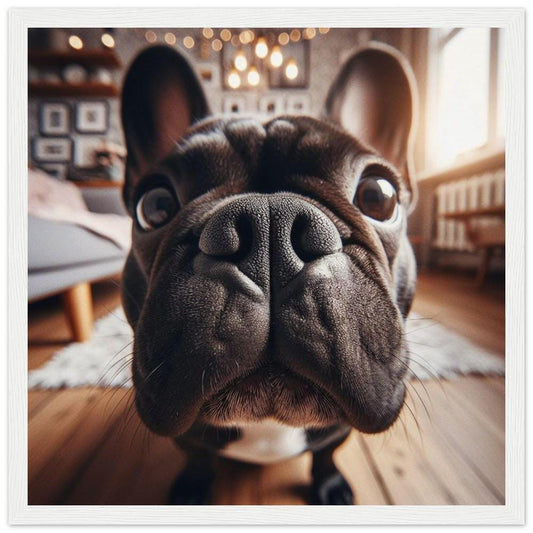 French Bulldog 6-Quality Matte Paper Wooden Framed Poster