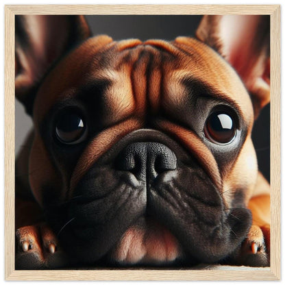 French Bulldog 4-Quality Matte Paper Wooden Framed Poster