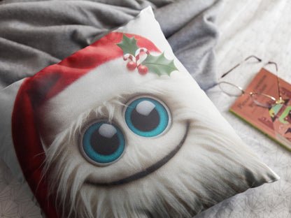 Fun Monster Christmas Cushion. Unique home decor this festive season with my fun images created by myself.