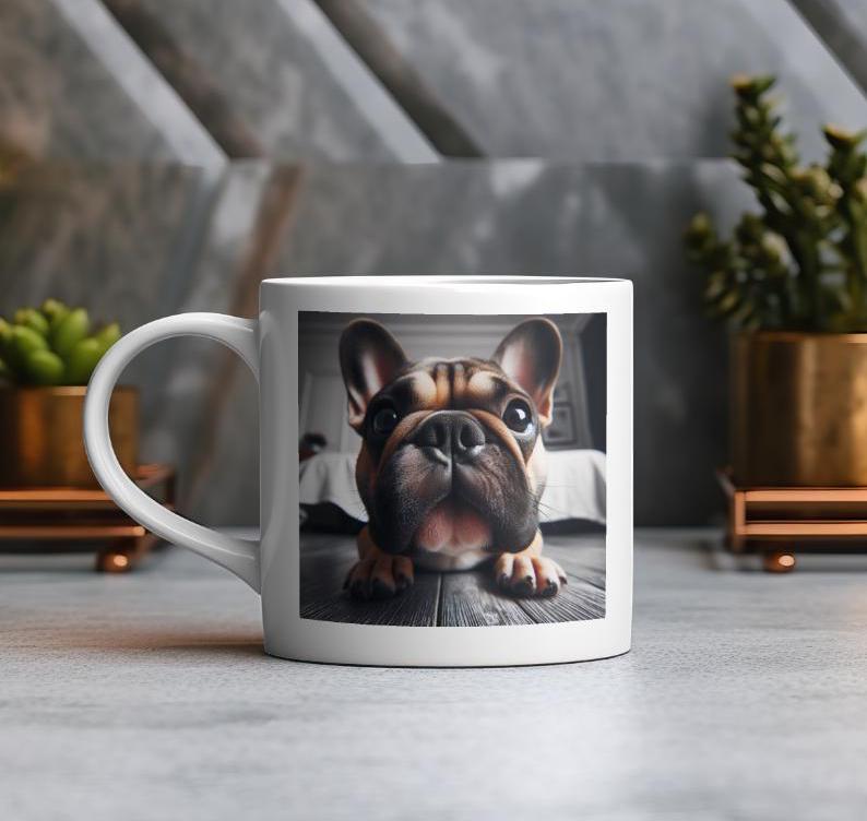 Cute French Bulldog Mugs, Perfect Gift Idea for Chrstmas Gift or just for someone who loves the Frenchies! Choose from 7 images.