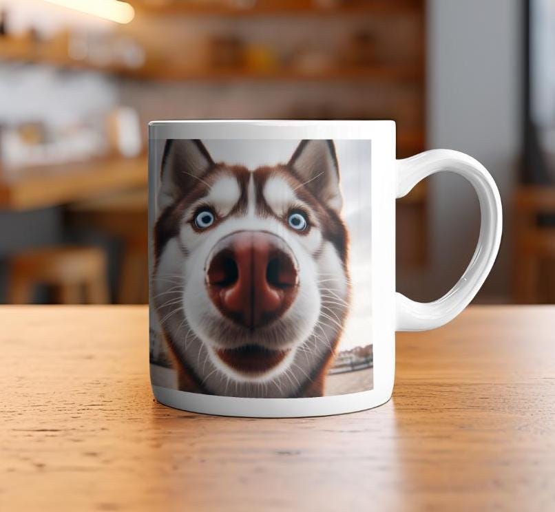 Cute Husky Mugs, Perfect Gift Idea for Chrstmas Gift or just for someone who loves the Husky breed! Choose from 7 images.