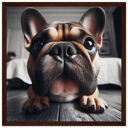 French Bulldog 9-Quality Matte Paper Wooden Framed Poster