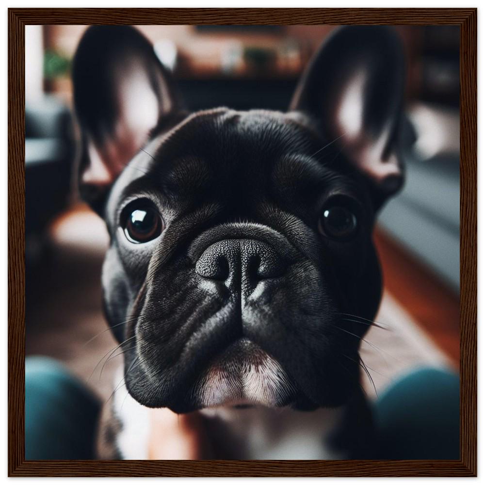 French Bulldog 7-Quality Matte Paper Wooden Framed Poster