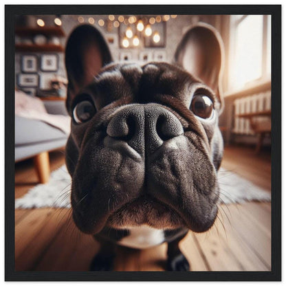 French Bulldog 6-Quality Matte Paper Wooden Framed Poster