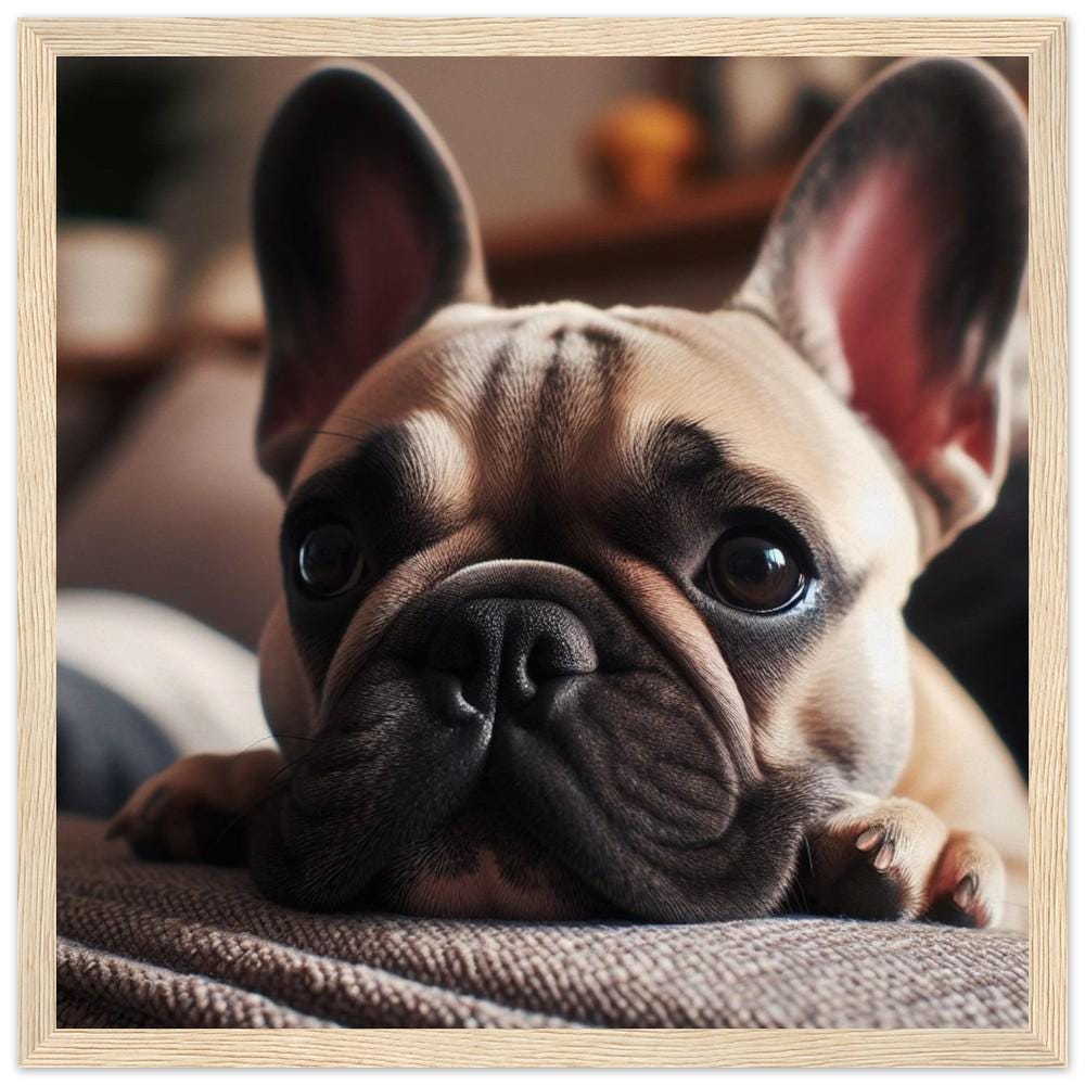 French Bulldog 5-Quality Matte Paper Wooden Framed Poster