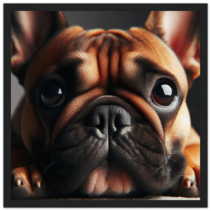 French Bulldog 4-Quality Matte Paper Wooden Framed Poster