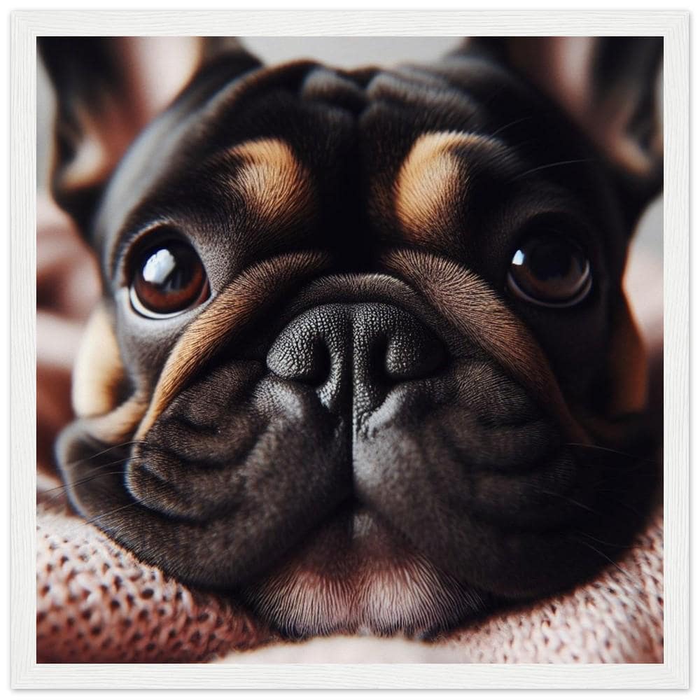 French Bulldog 3-Quality Matte Paper Wooden Framed Poster