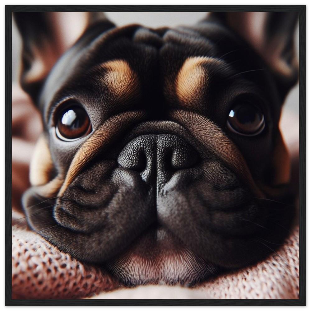 French Bulldog 3-Quality Matte Paper Wooden Framed Poster