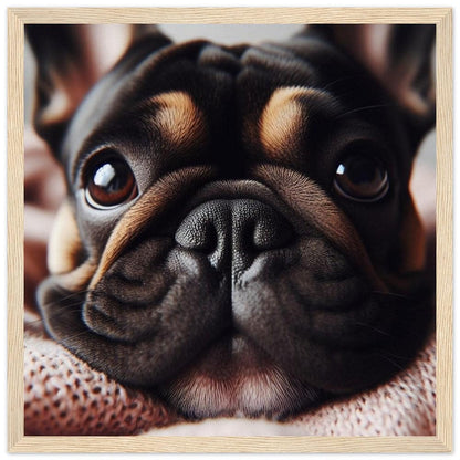 French Bulldog 3-Quality Matte Paper Wooden Framed Poster