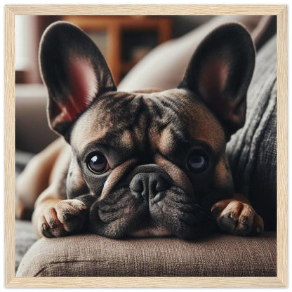 French Bulldog 1-Quality Matte Paper Wooden Framed Poster