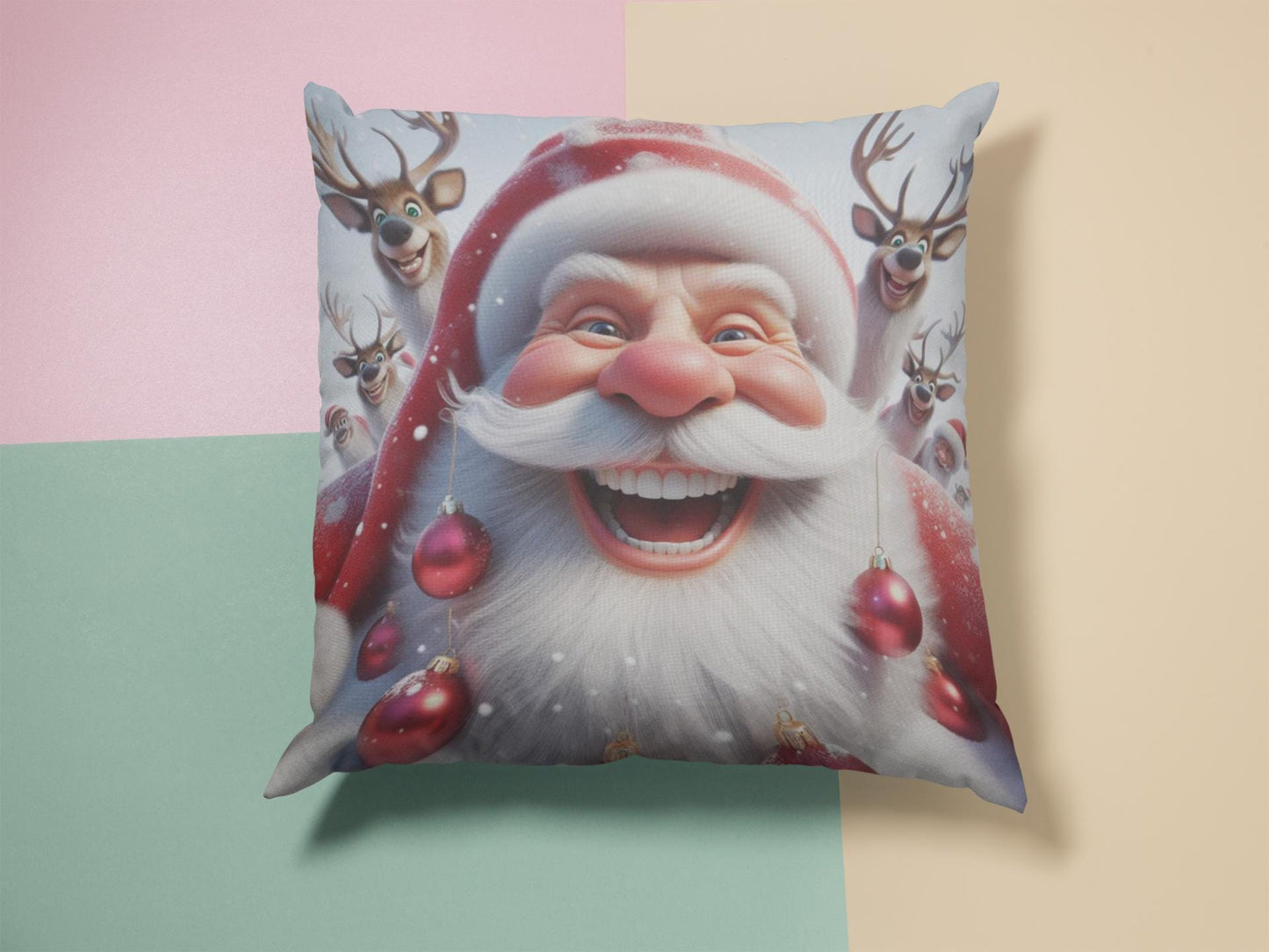 Fun Christmas Cushion. Unique home decor this festive season with my fun images created by myself.