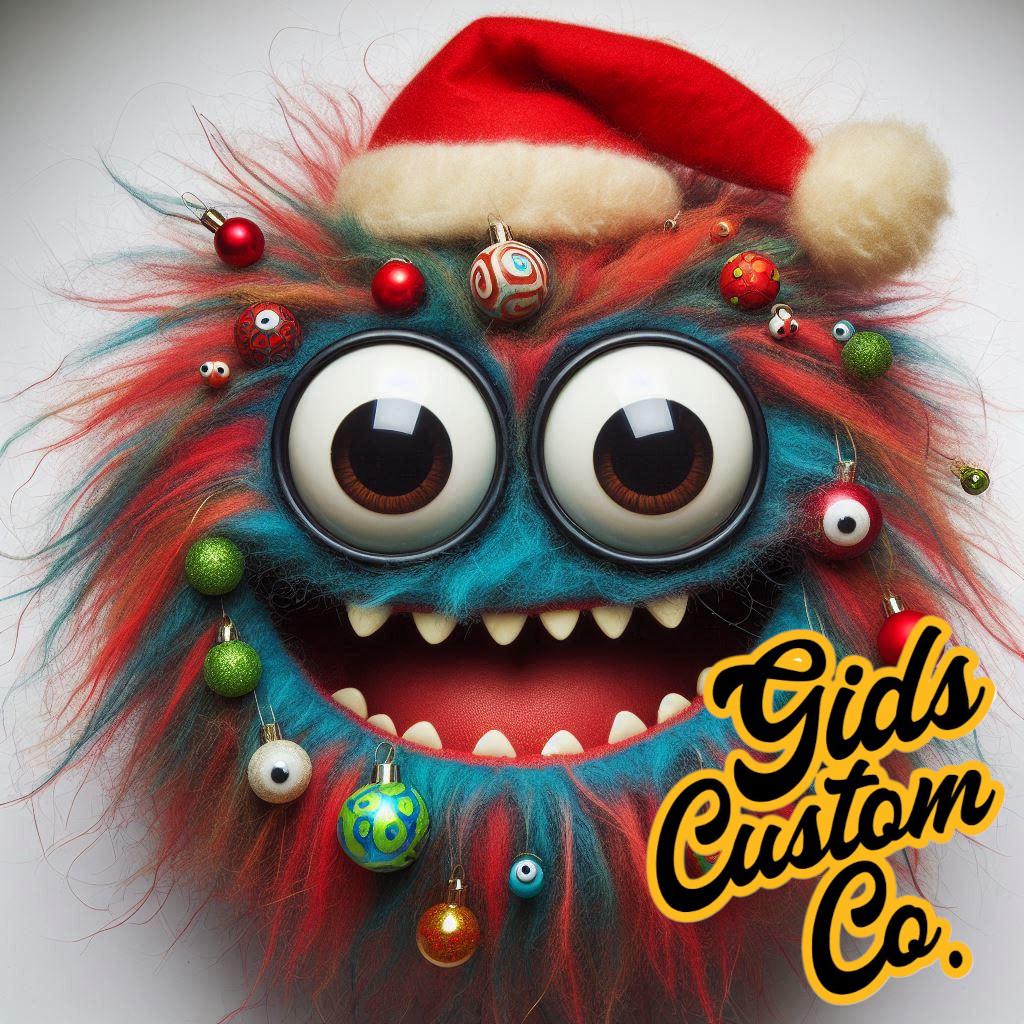 Fun Hairy Monster Christmas Mug. Unique designs created by myself. Choose from 5 images.