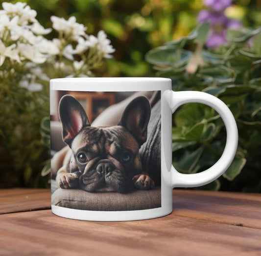 Cute French Bulldog Mugs, Perfect Gift Idea for Chrstmas Gift or just for someone who loves the Frenchies! Choose from 5 images.