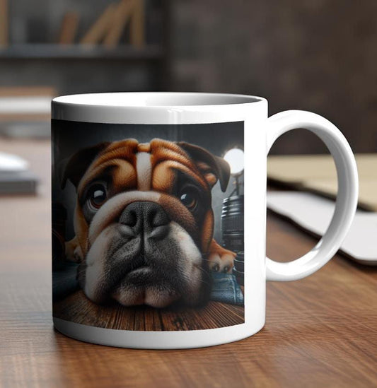 Cute Bulldog Mugs, Perfect Gift Idea for Chrstmas Gift or just for someone who loves the British Bulldog. Choose from 9 images.