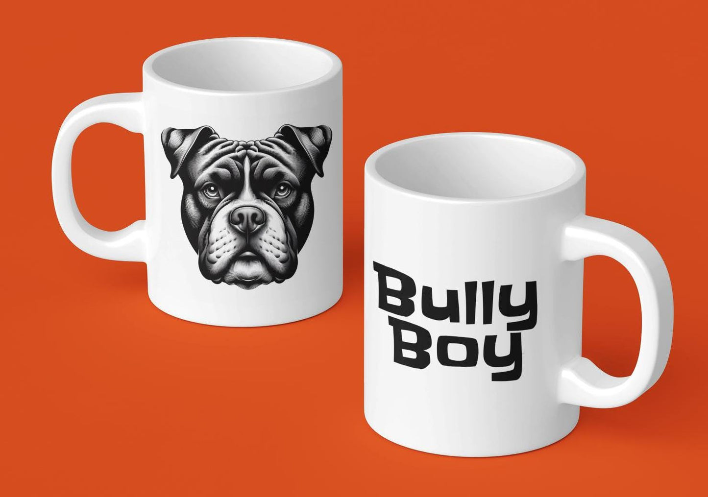 Bully Boy/Bro Branded Mugs, Perfect Gift for someone who loves the British Pitbull. You can change text! Choose from 7 images.