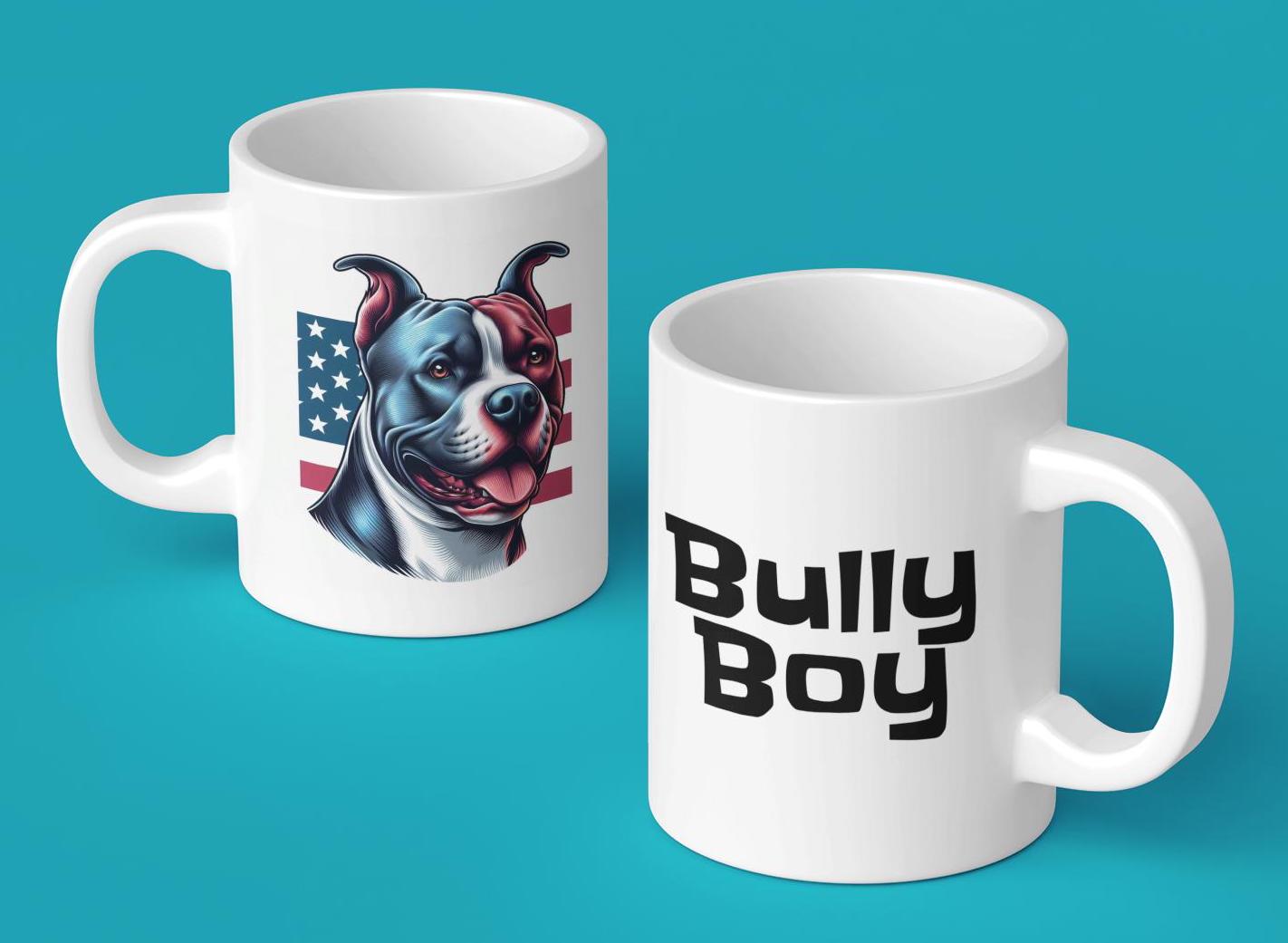 Bully Boy Branded Mugs. Perfect for someone who loves the American Pitbull. Choose from 9 images.